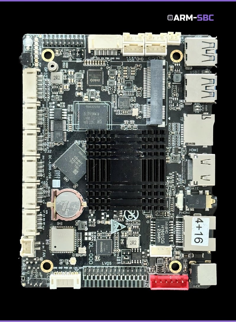 ارم-اس بي سي لوحة تطوير ARM بمعالج RK3399 بسعة 4 جيجابايت ذاكرة DRAM و16 جيجابايت ذاكرة eMMC - Image 1